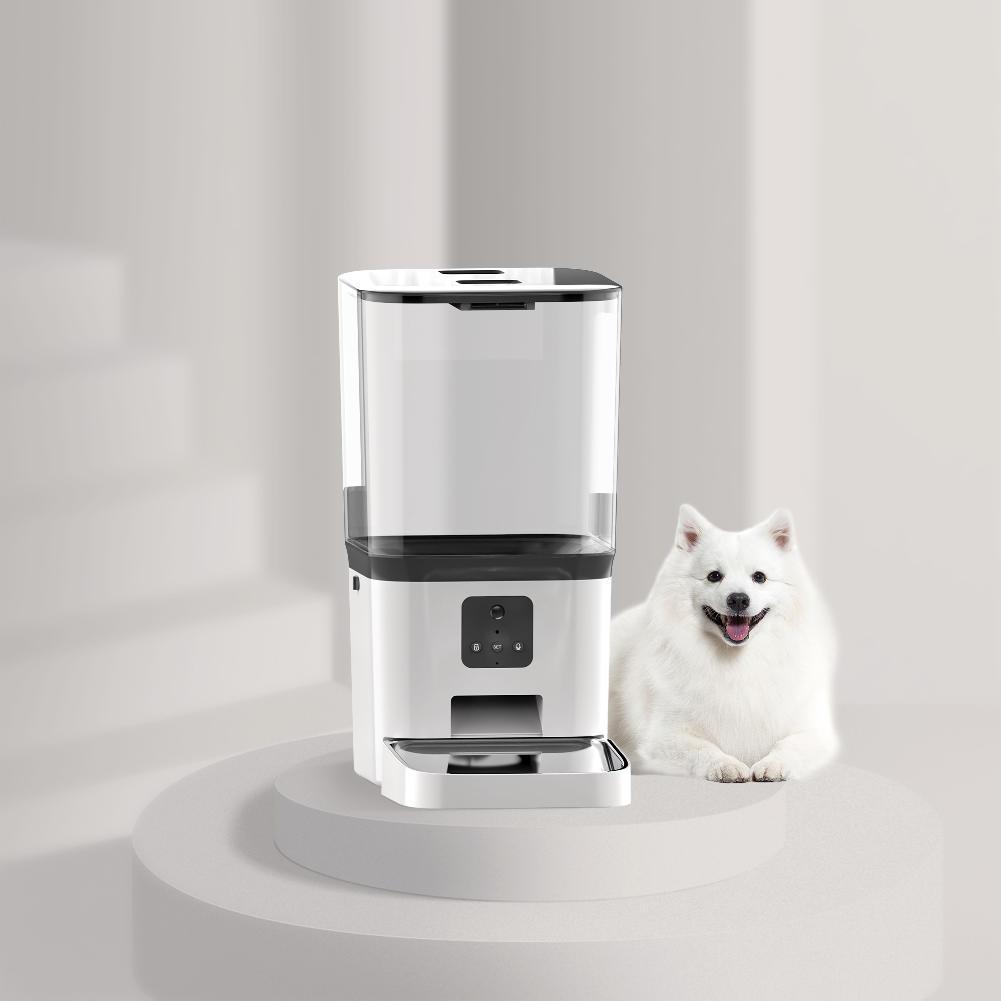 Apple télécommande 15L Pet Automatic Feeder Dog Cat Cat Smart Pet Food Dispenser WiFi Pet Feeder Bowl