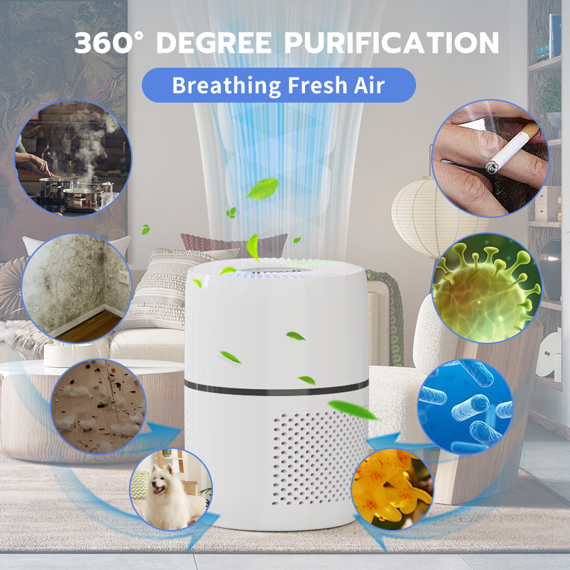 Purificateurs d'air UV pour la maison grande pièce jusqu'à 1076 pi², H13 Vraie HEPA Air Filtre Nettoyer, Eliminator Odor, Retirez la square d'animaux de compagnie de pollen de poussière de fumée, lumière nocturne