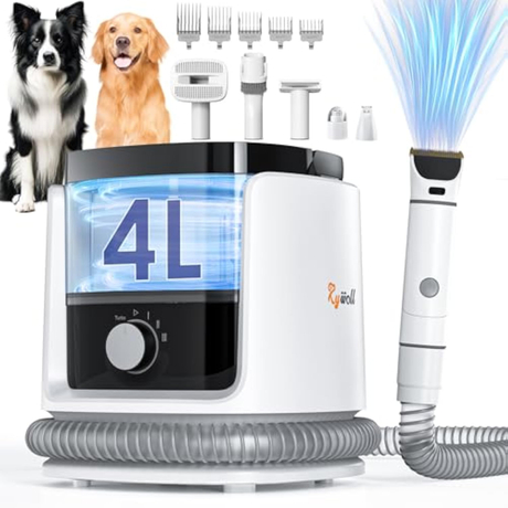 3l cartouche pour chien de toilettage Kit d'aspirateur et séchoir et tondeuse pour le toilettage à perte d'animaux