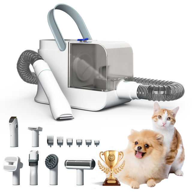 Kit d'aspirateur de toilettage à faible bruit 12 000pa pour animaux de compagnie pour chiens chiens